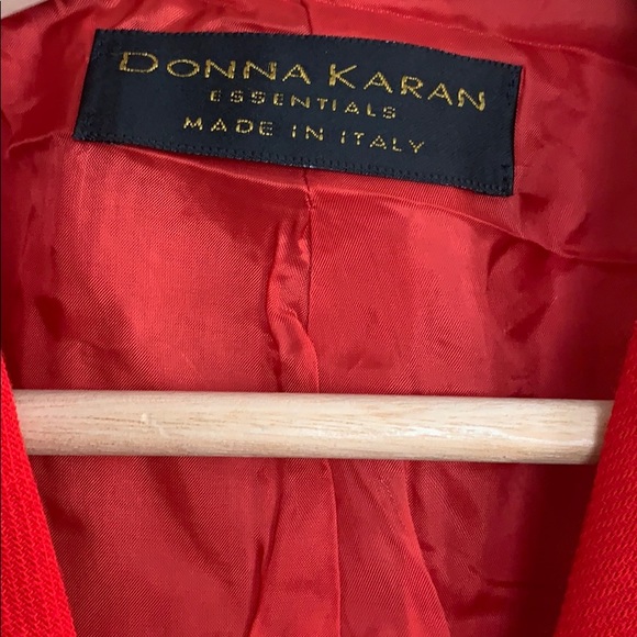 Donna Karen | Red long blazer jacket - Picture 4 of 16